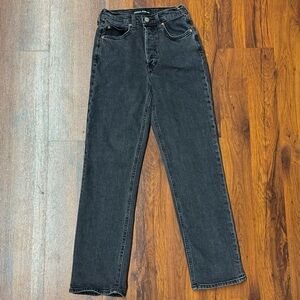 Denim Forum Dark Gray Straight Leg Jeans